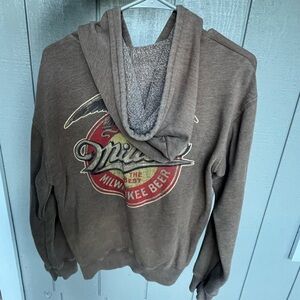 Brown Hoodie with Milwaukee Beer Logo